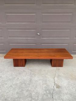 Mid Century Modern Brown Saltman Extendable Coffee Table by John Keal