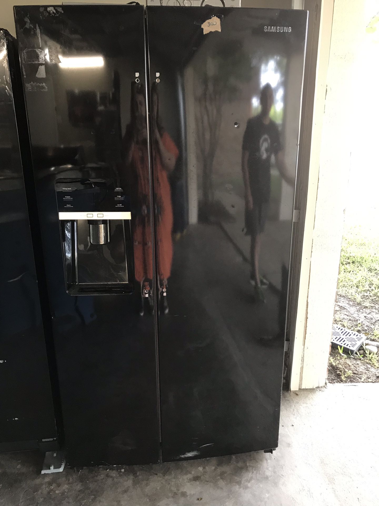 Black Stainless Steel refrigerator in new condition!