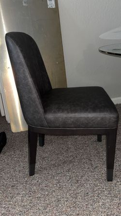 2 Leather Gray Chairs