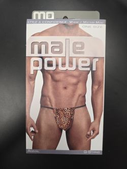 Male Power Animal Leopard G-String One Size NIB Sealed