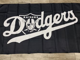 Las Vegas raiders Los Angeles Dodgers flag