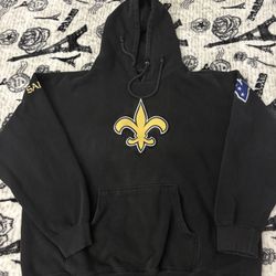 New Orleans Saints Jersey Adult Black Gold Hoodie Sweatshirt NFL Football For Men Size XL