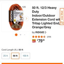 50 Ft Extension Cord 