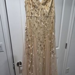 Gold/Nude Gown Dress Size 10