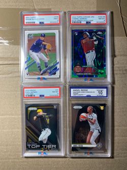 Lot of 4 PSA CCG Graded Baseball Basketball Cards