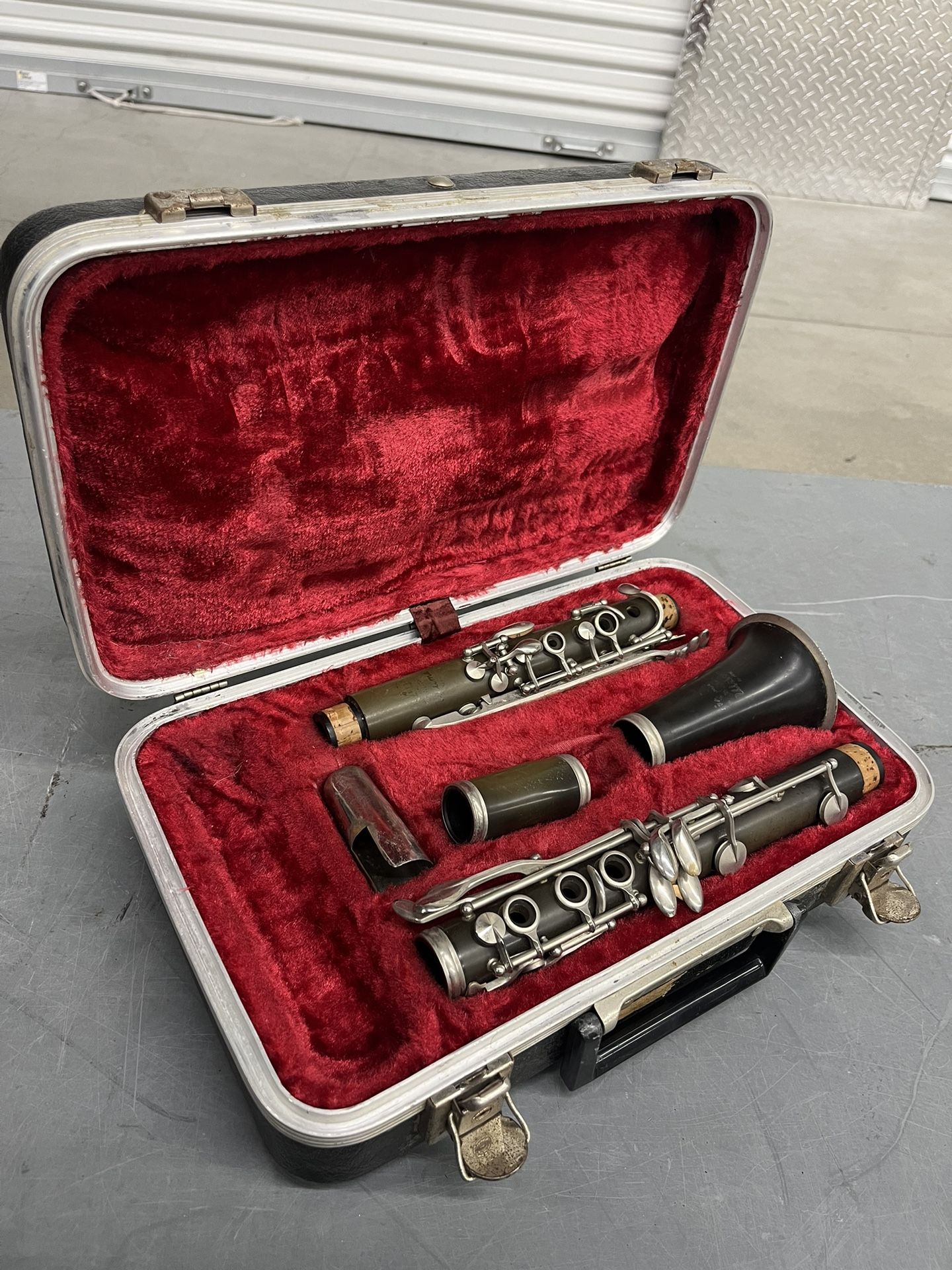 Vintage Clarinet Parts With Case