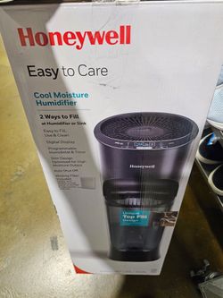 Honeywell Cool Moisture Humidifier Top Fill Digital Display Black Tower Filtered