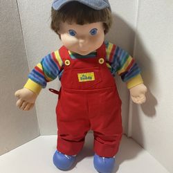 THE ORIGINAL Vtg 1985 Hasbro MY BUDDY DOLL Hat CLOTHES Brown Hair Blue Eyes