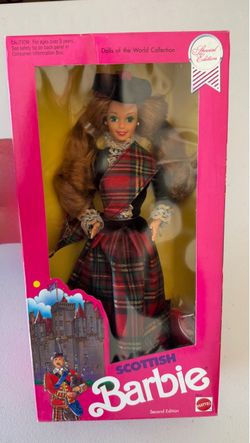 1990 Scottish Barbie #9845, Dolls Of The World, Scotland, Vintage
