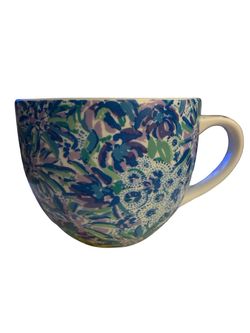 Lilly Pulitzer Blue & Purple Lion Around Ceramic Mug