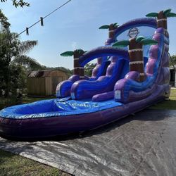 Dual Slide Water Slide With Pool 