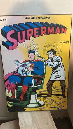 Superman Barber Dc comics wooden sign