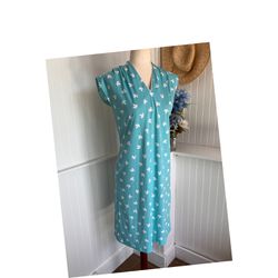 Vintage Landou Petites Blue Sleeveless Dress