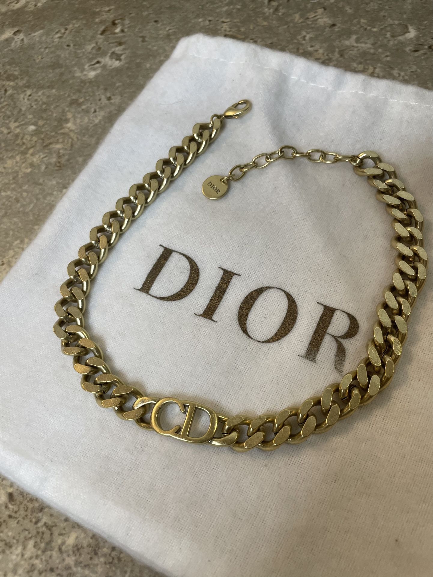 Dior CD chain choker necklace