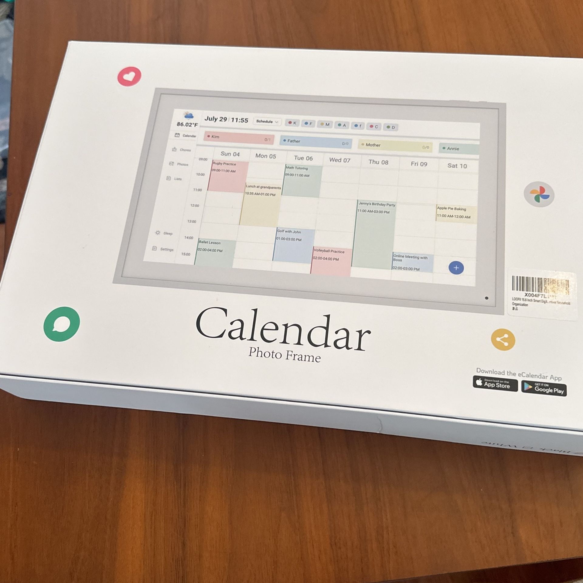 LOOFII 15.6 Inch Smart Digital Calendar Planner & Chore Chart, Full HD Interactive Touchscreen Display for Family Scheduling, Wall Mountable – Streaml