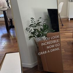 Gold mirror Welcome Wedding Sign 