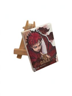 Gaara Mini Canvas Board with Easel, Naruto Shippuden