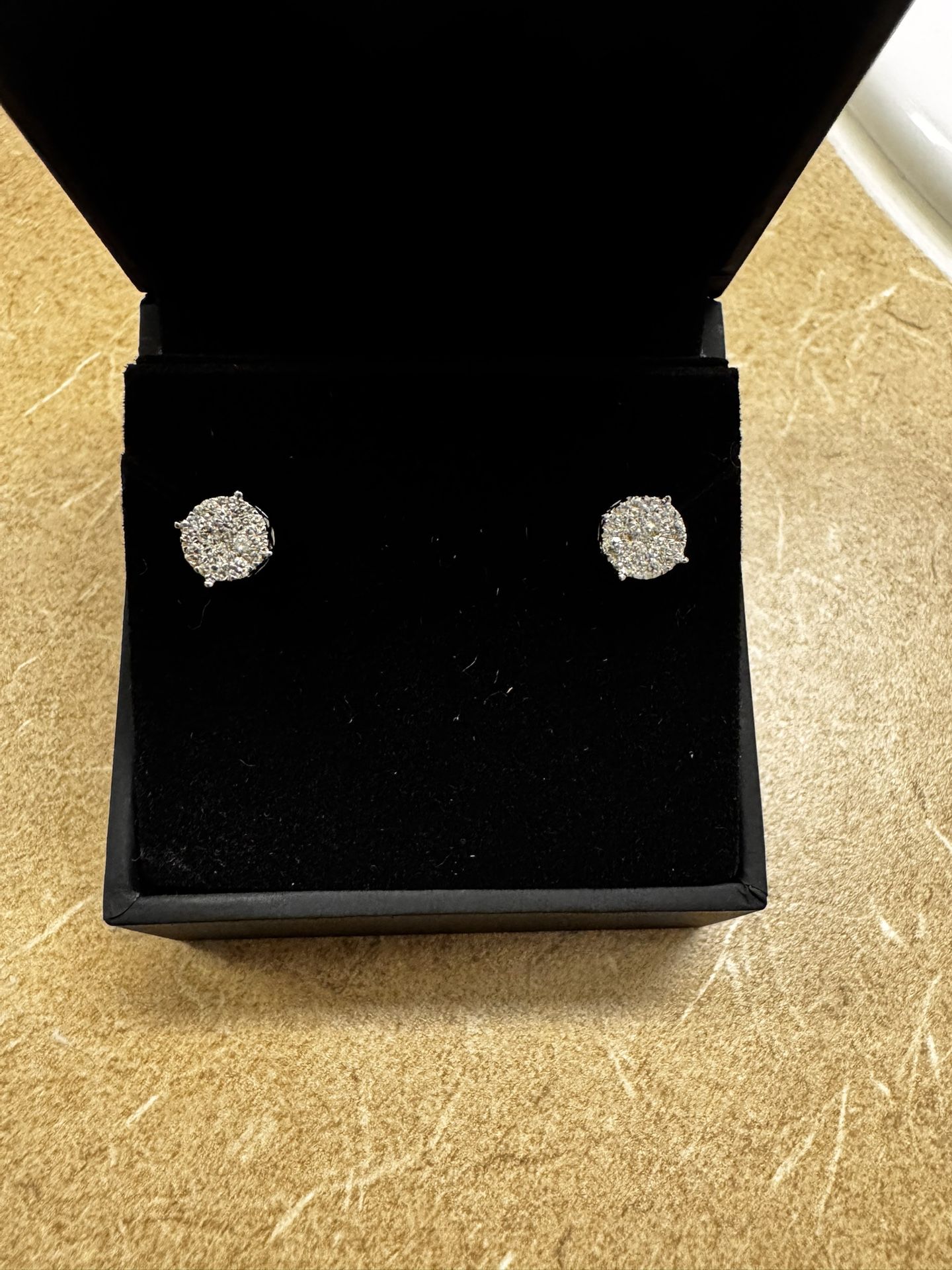 Diamond Earrings (1 Full Carrot) (Each Ear Half A Carrot)