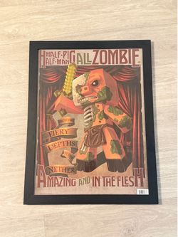 MOVING SALE- Minecraft Zombie Pigman Framed Wall Art / Poster