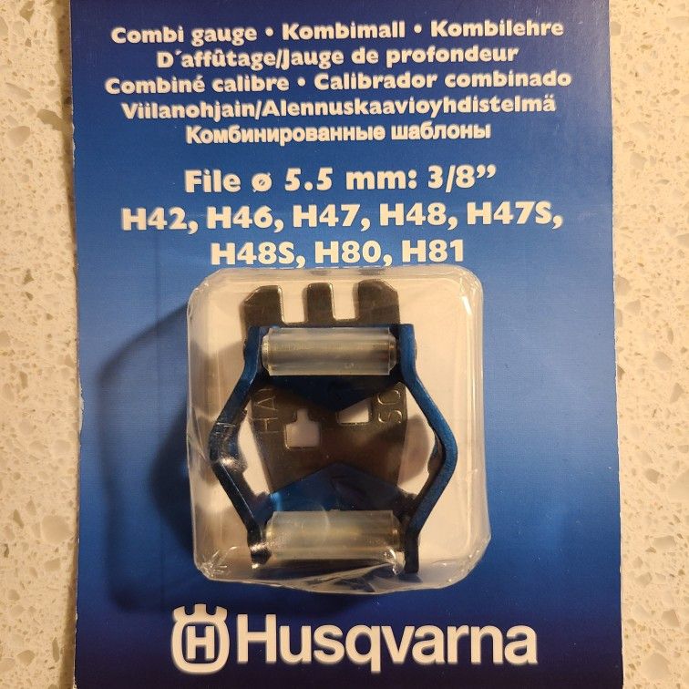 ⚙ Husqvarna Combi Gauge | New SEALED file roller guide for 3/8" pitch chains | 5.5mm File ⛓ Chainsaw Sharp * Price Reduced Feb 2021!
