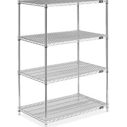 4 Shelf Adjustable Heavy Duty Steel Wire Rack