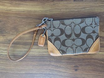 Tan Coach Brand Wristlet