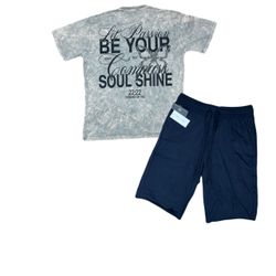 Men's shirt and shorts outfit
