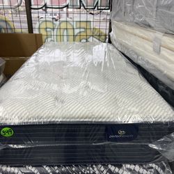 TWIN SIZE SERTA PERFECT SLEEPER MATTRESS & BOX SPRING BED SET