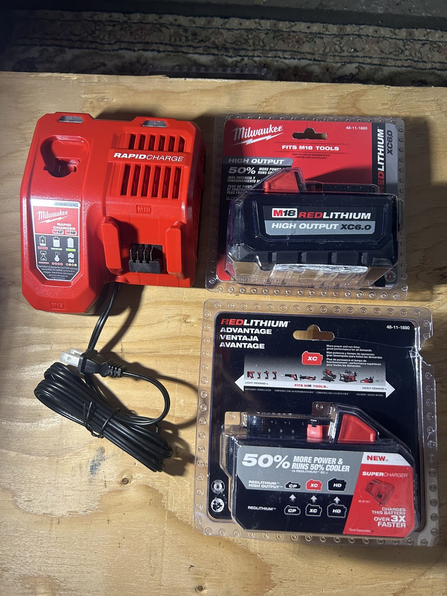 MILWAUKEE 6.0 SET BATTERYS AND CHARGER INCLUDED