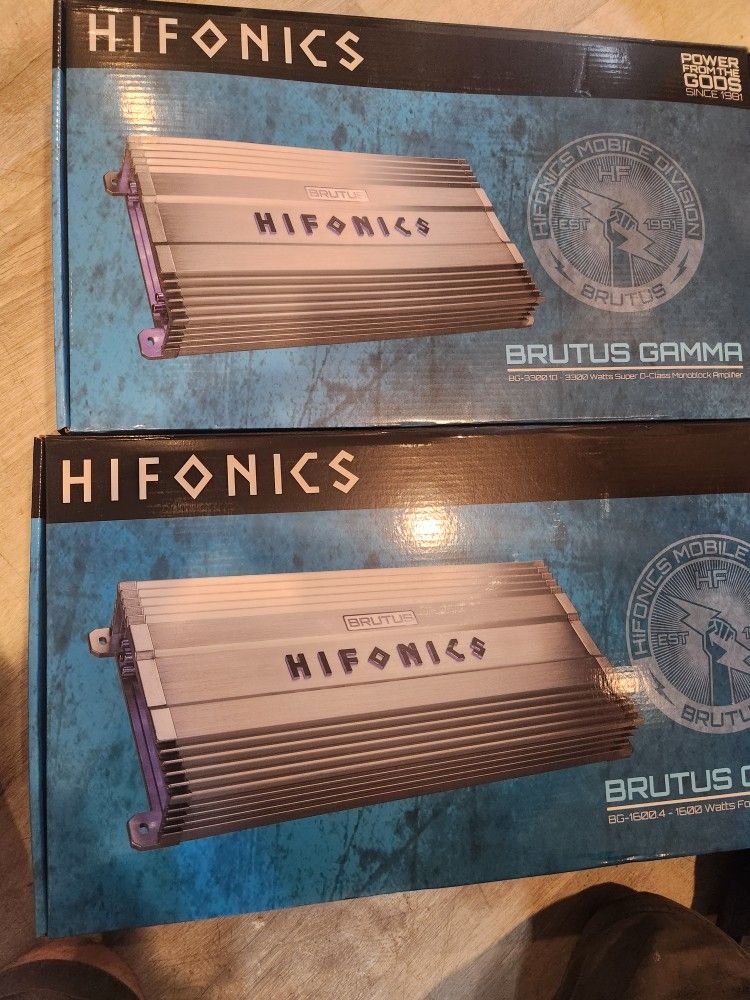New Hifonics Amps Brutus 3300 Is 280 And Zues 1200x1 Is