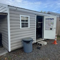 10x16 Finished Office Shed w/ AC + Desk - Backyard Workspace