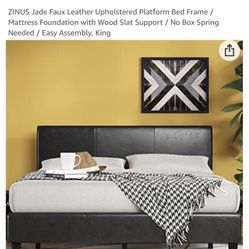 King Platform Bed New In Box. Mattres And Deliver Available.