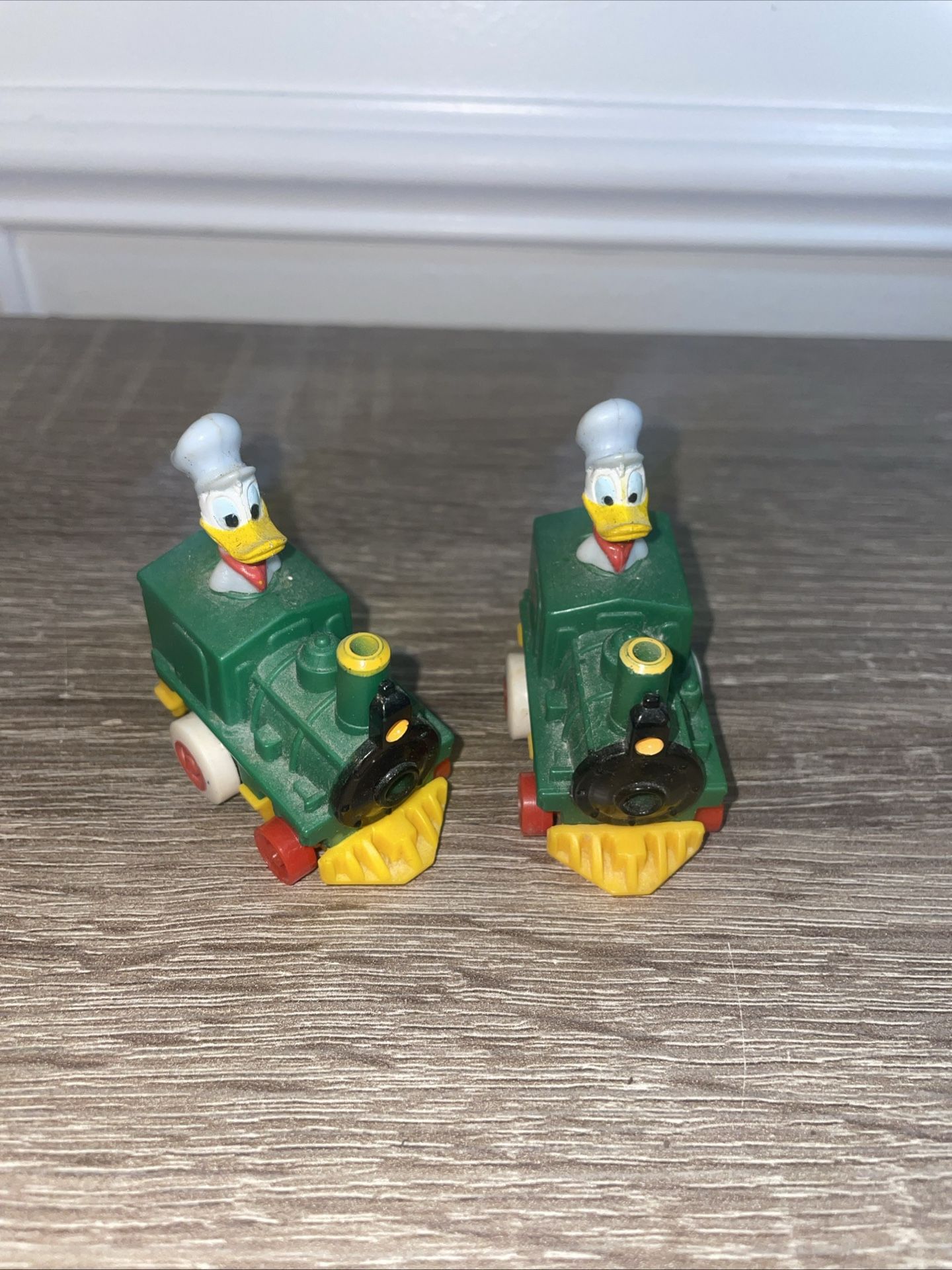 Lot 2 1988 Disney Mickey's Birthdayland Donald Duck Pull Back Train McDonald's