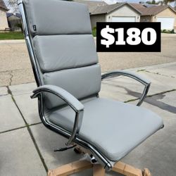 Brand New. Light Grey/chrome High Back Executive Office Chair. Retails Around $400. Fully assembled 