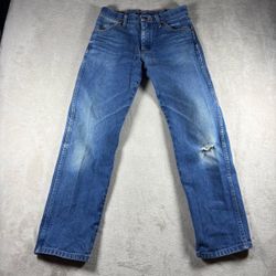 Wrangler 13MWZ Cowboy Cut Jeans Men’s 30x30 Blue Western Denim Distressed #3684