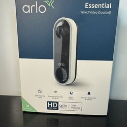 Arlo - Essential Wi-Fi Smart Video Doorbell - Wired ($130 Retail)