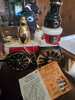 Ezra Brooks Heritage China Train Decanter