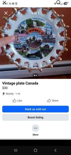 Vintage plate Canada