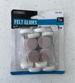 Everbilt 1-Inch Nail-On Round Felt Glides 8-Pack
