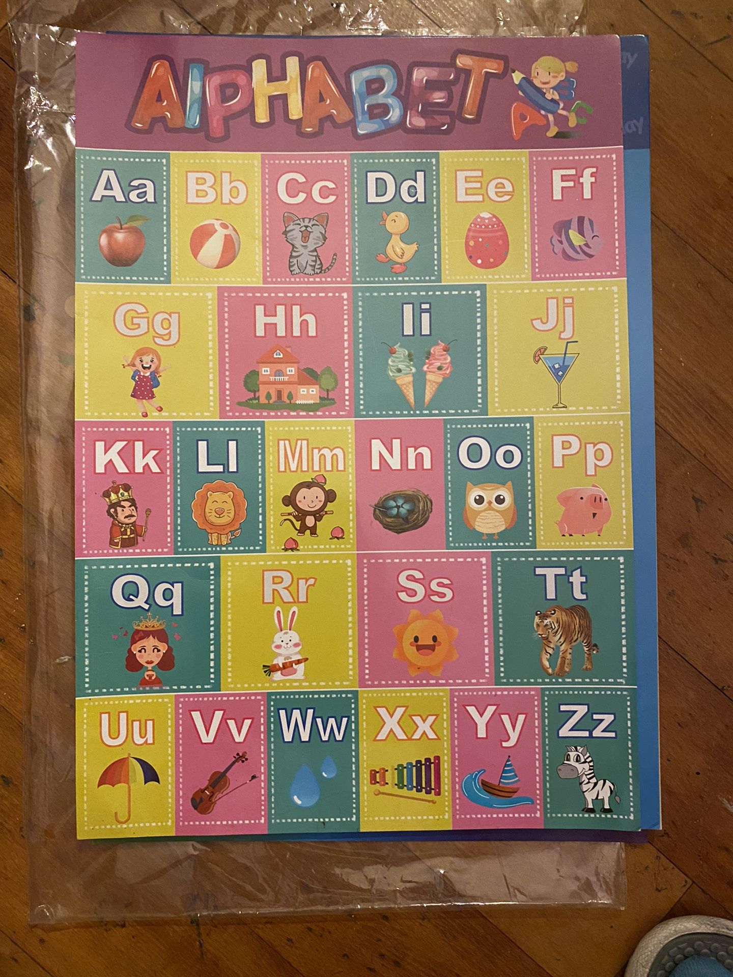 Alphabet, Numbers And Colors Poster