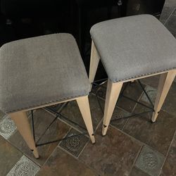 Two Grey Stools 