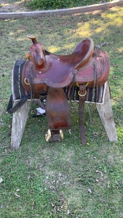 Billy Cook 16.5" Western Trail Saddle, Sulphur OK, with Saddle Pad
