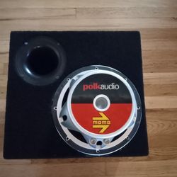 10" Polk Audio Subwoofer In Custom Aero port Enclosure 