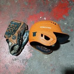 Kids Baseball Helmet And Glove