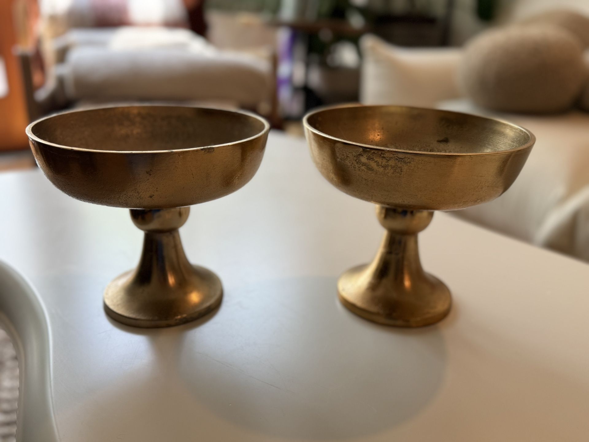 Golden Rustic Bowls - Set Of 2