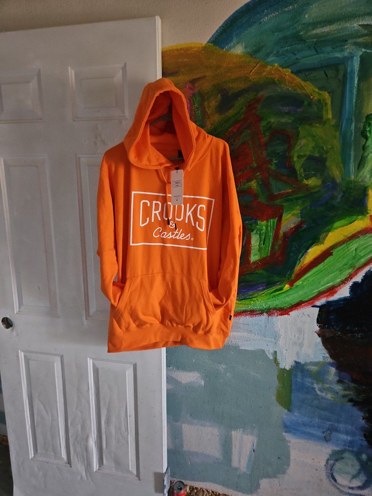 Crooks & Castles hoodie in orange with sizes of xl , xxl , xxxl 