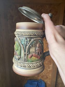 Antique German Beer Stein Mugs 