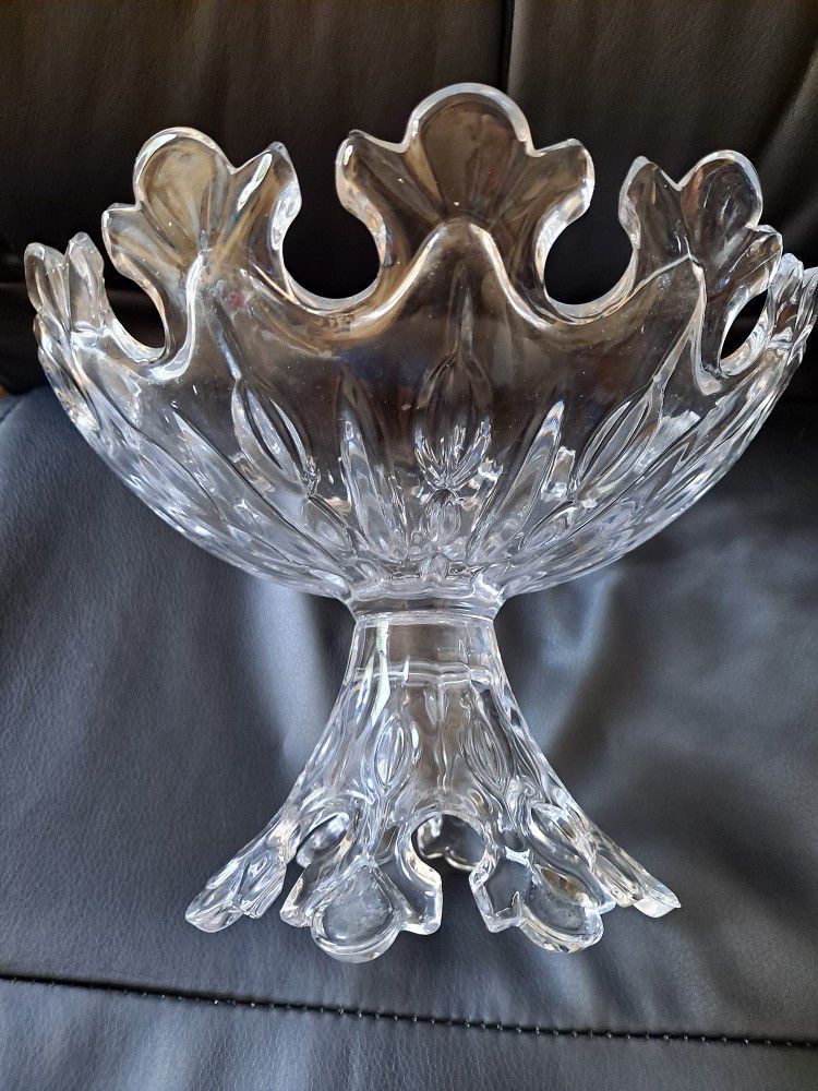 SHANNON CRYSTAL FOOTED BOWL 10 INCH DIAMETER 