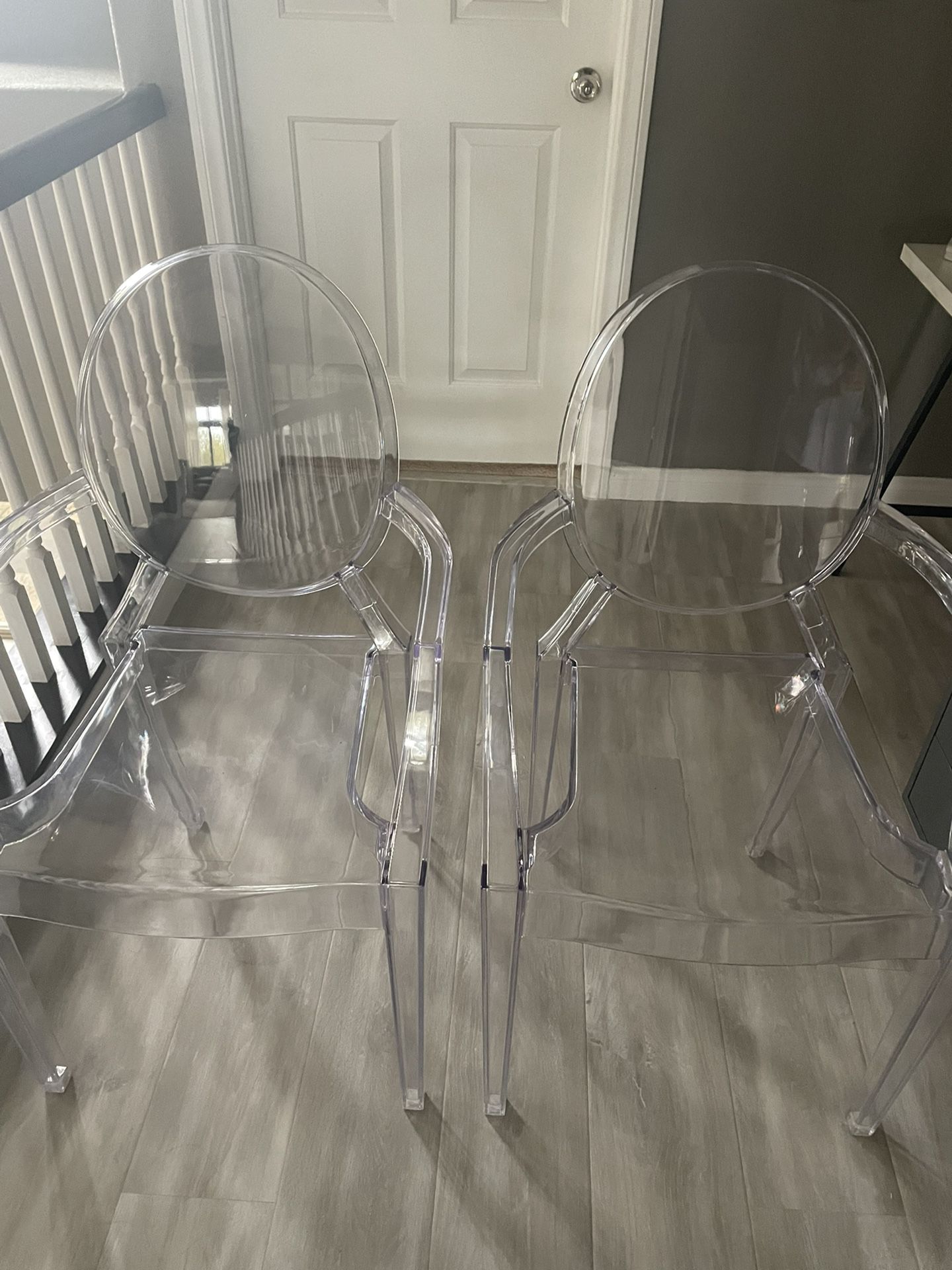 Set Of 2 Acrylic Chairs 