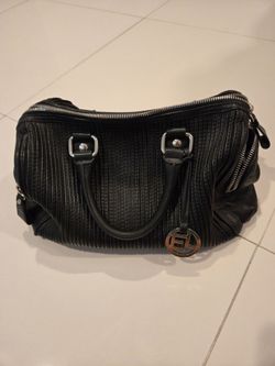 Elliot Lucca black leather handbag